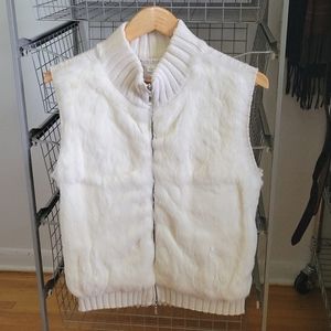 White House Black Market fur vest